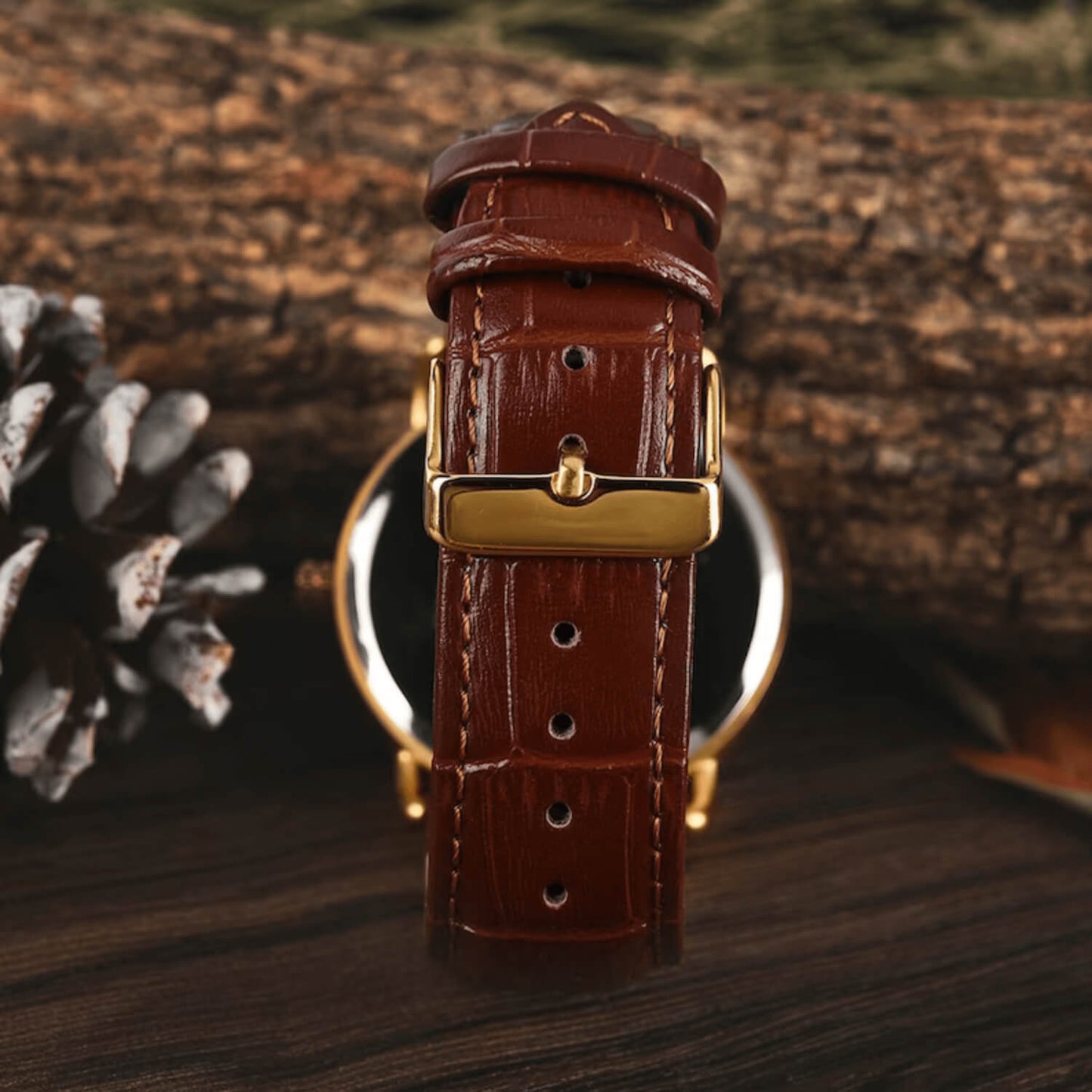 Imperium - Green | Herren Resin Leder Uhr