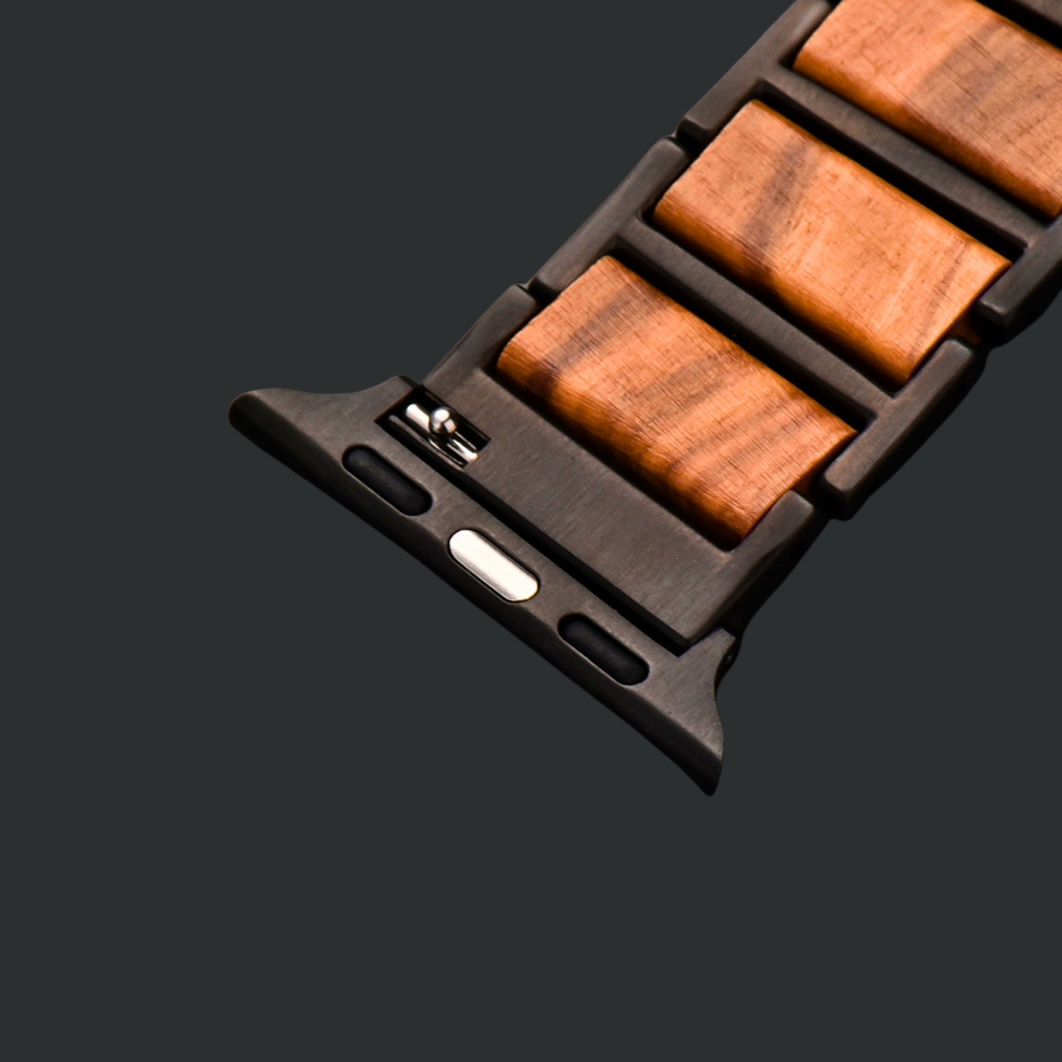 Connector of Natural Wood Apple Watch Band Emporizen