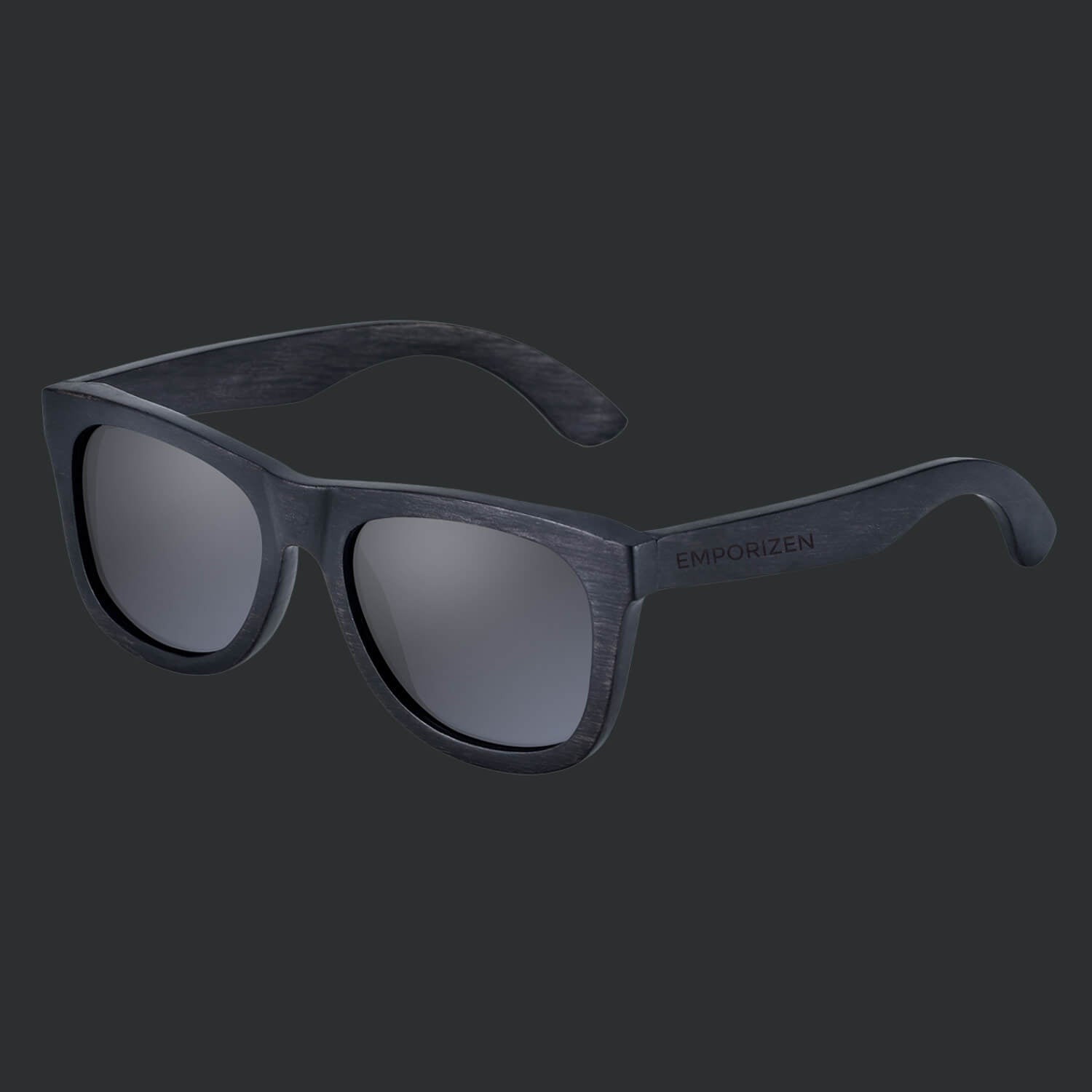 Polarized Black Ebony Wood sunglasses with grey lenses