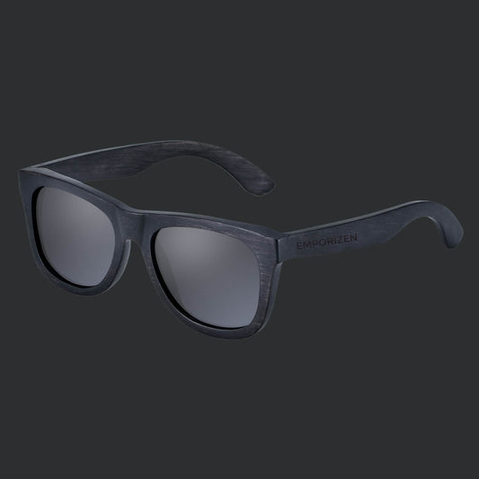 Polarized Black Ebony Wood sunglasses with grey lenses