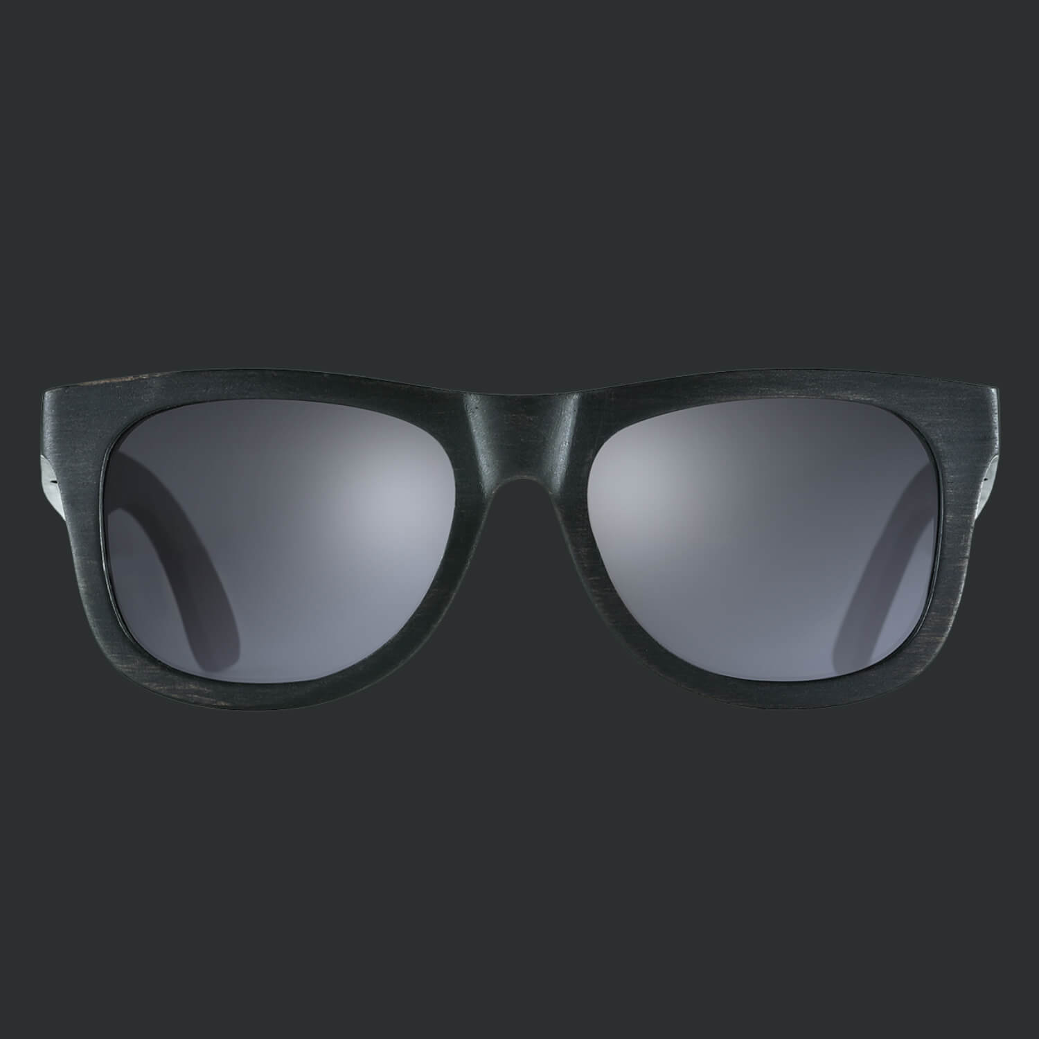 Polarized Dark Ebony Wood sunglasses with grey lenses