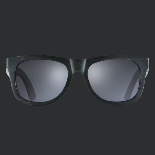 Polarized Dark Ebony Wood sunglasses with grey lenses