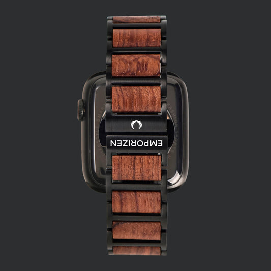 Back view of Premium Eco-Friendly Wooden Apple Watch Strap