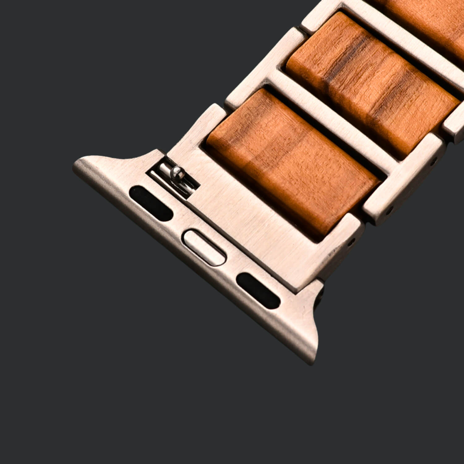 Wood and Metal Apple Watch Band Connector