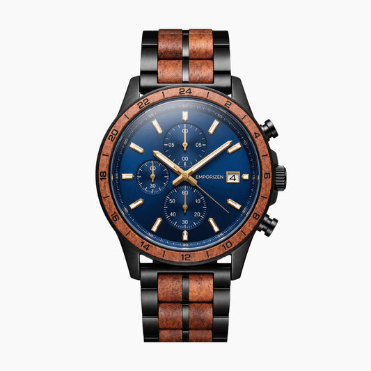 Mens Wooden Watch Emporizen Oceanus