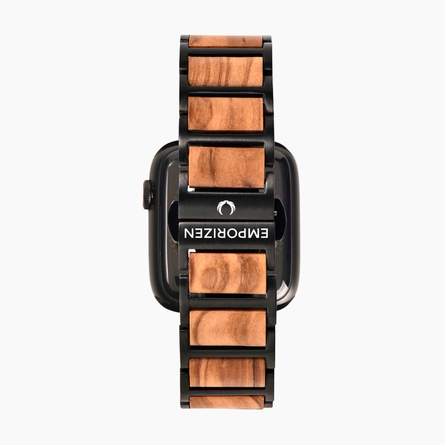Back view of Natural Wood Apple Watch Band Emporizen