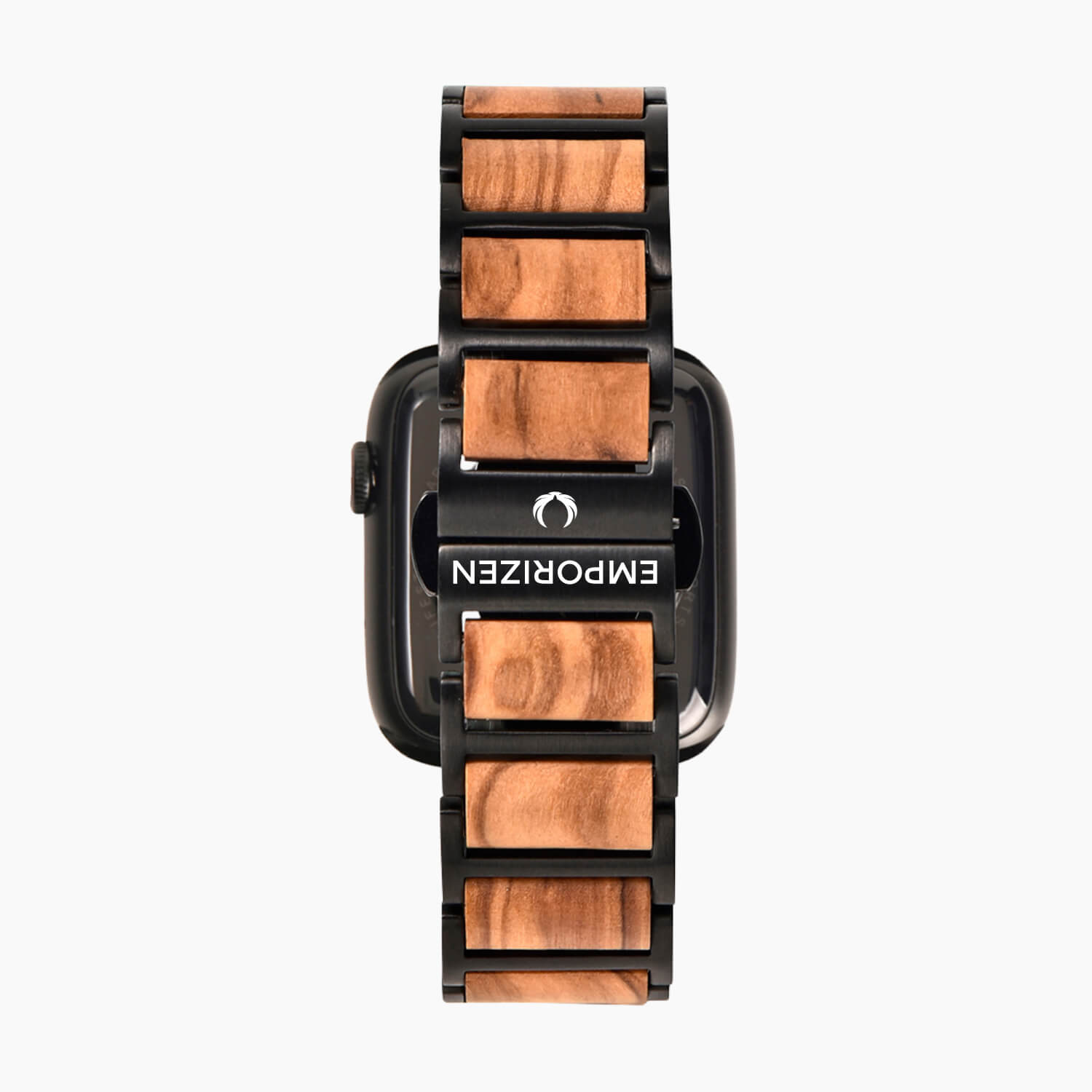 Back view of Natural Wood Apple Watch Band Emporizen