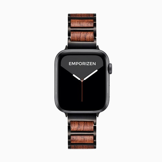 Front view of Premium Eco-Friendly Wooden Apple Watch Strap