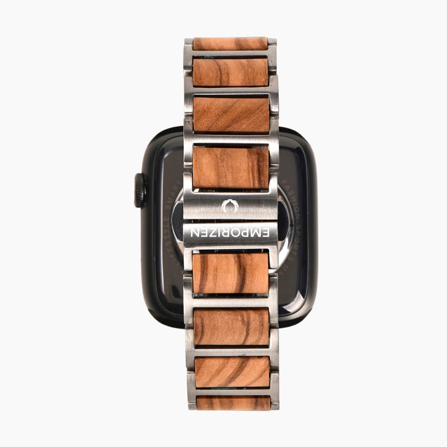 Back view of Luxury Eco-Friendly Wooden Apple Watch Band