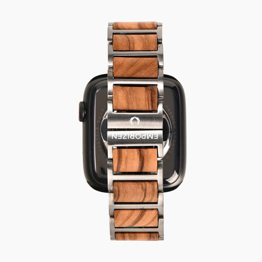 Back view of Luxury Eco-Friendly Wooden Apple Watch Band