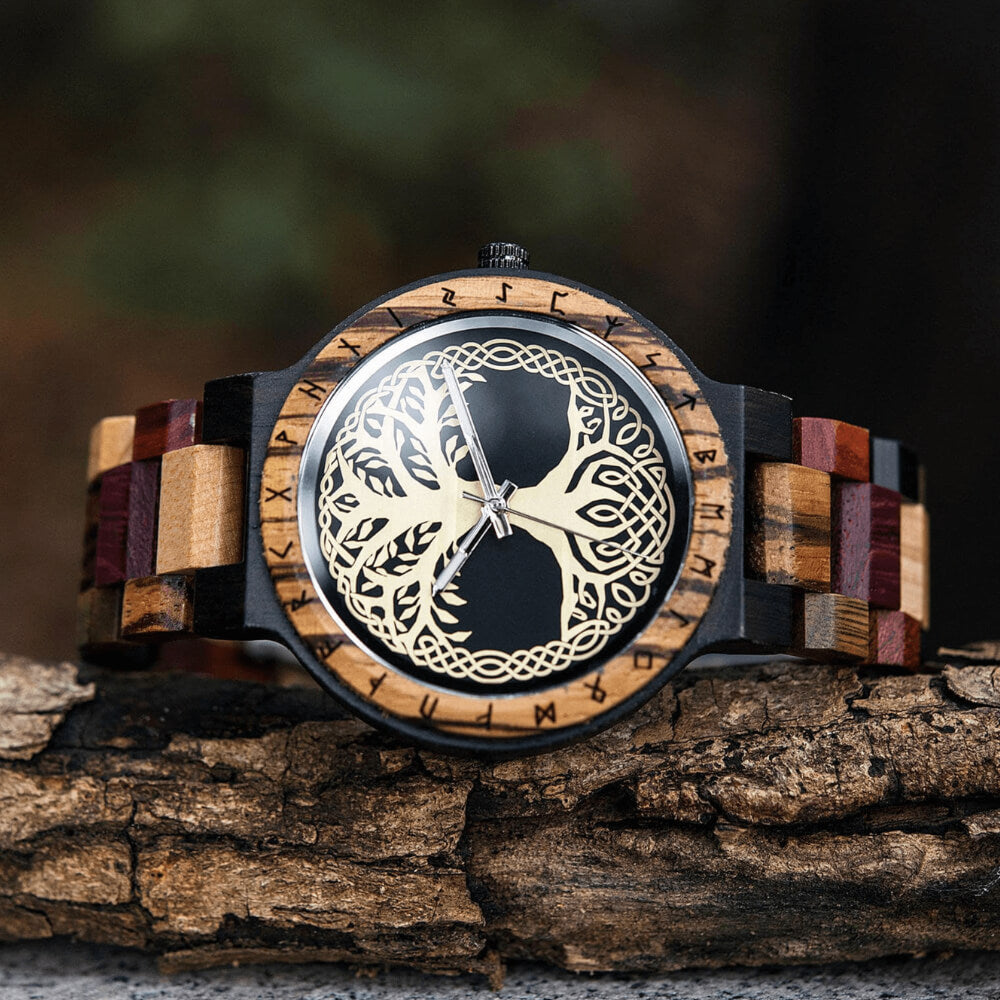 Tree retailer of Life Hand Carved Wooden Watch